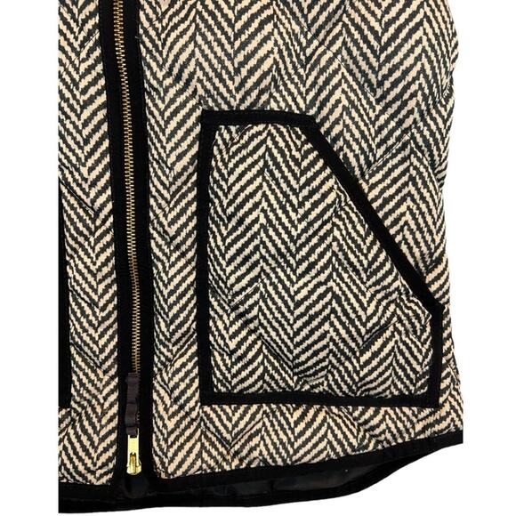 J Crew Herringbone Excursion Quilted Down Puffer Zip Vest XS - Picture 10 of 16